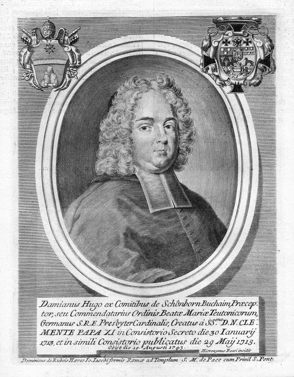 Engraved Portrait by Girolamo Rossi
