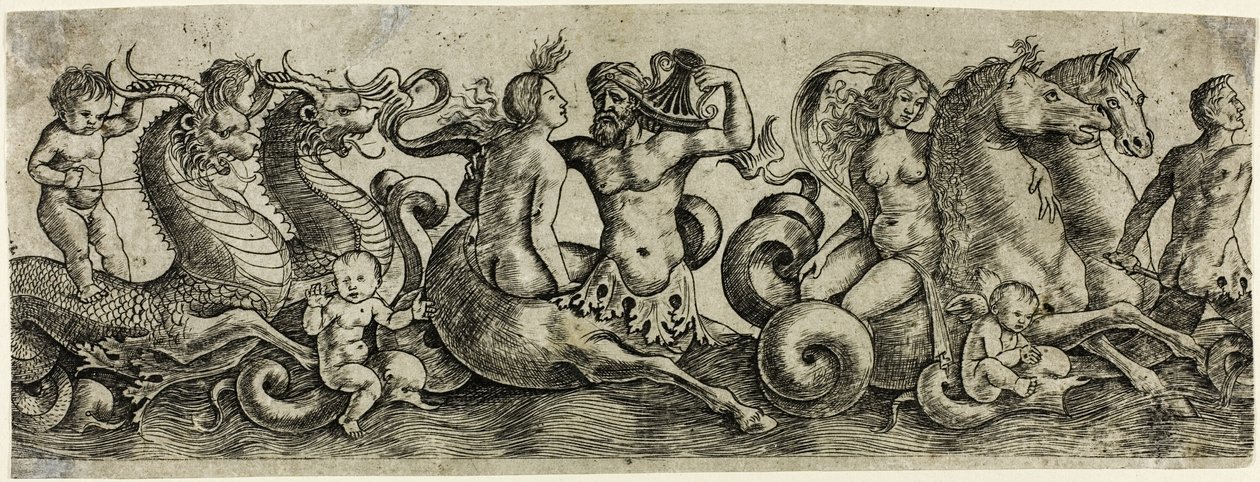 Frieze with Tritons and Nymphs by Girolamo Mocetto