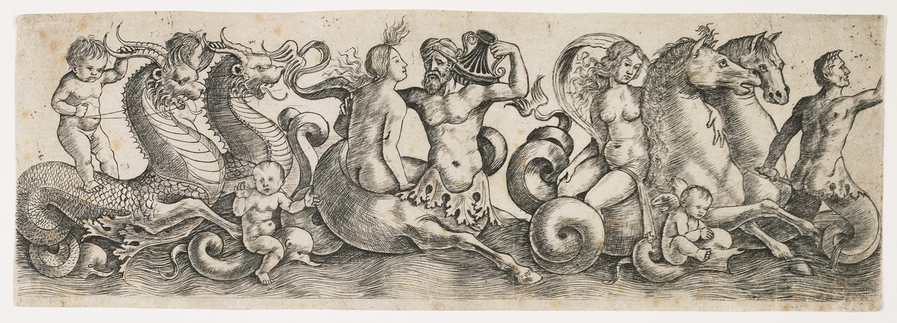 Frieze with Tritons and Nymphs by Girolamo Mocetto