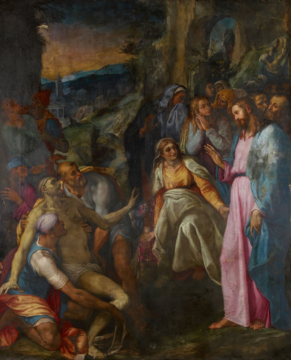 Raising of Lazarus, 1592 by Girolamo Muziano