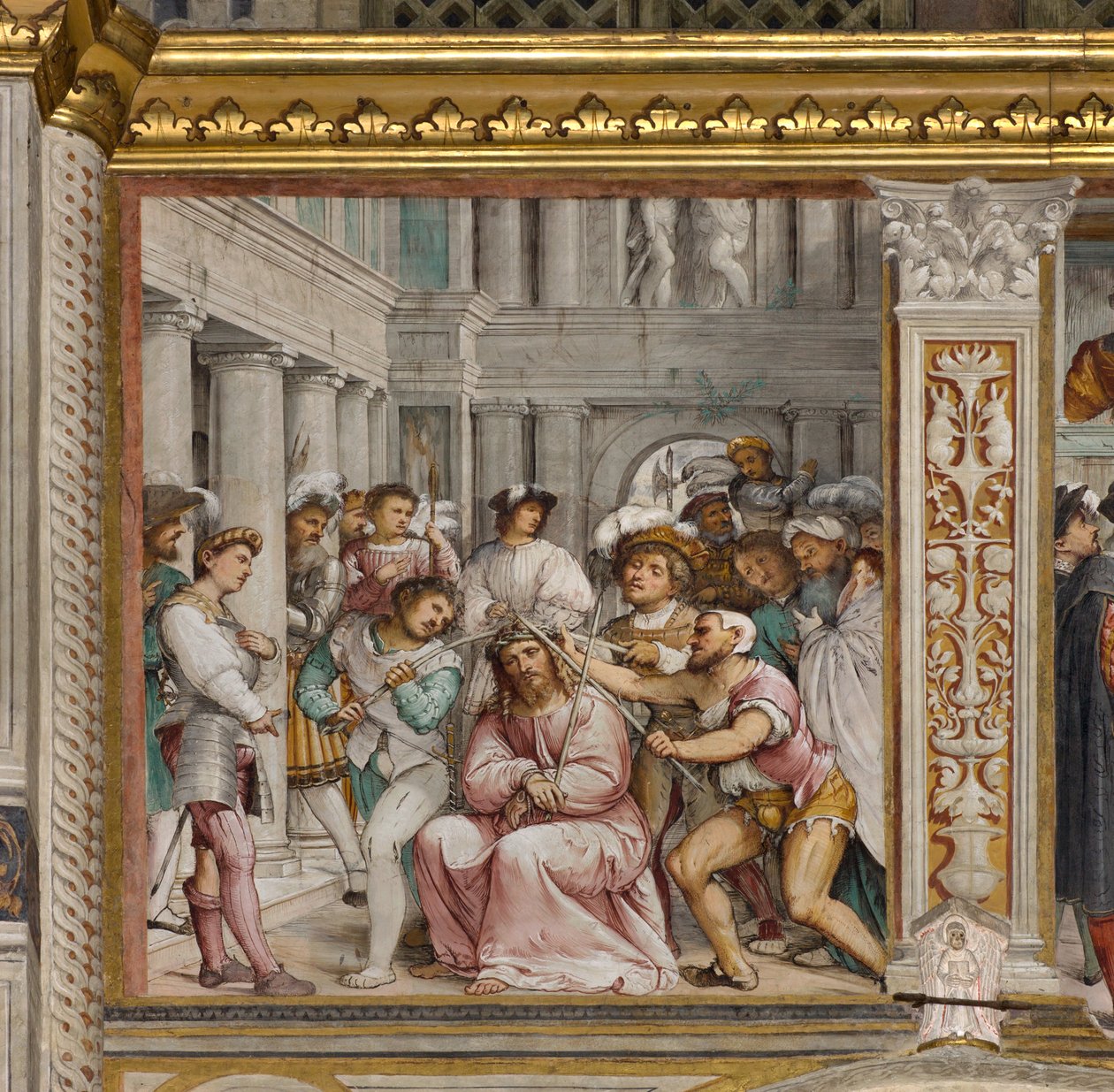 Central Nave, Fourth South Span, Coronation of Thorns by Girolamo Romanino