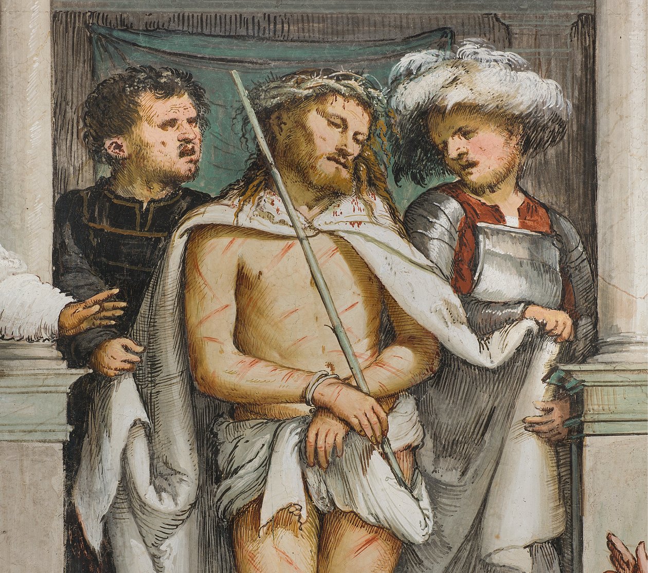 Central Nave, Fourth South Span, Ecce Homo, Girolamo Romanino by Girolamo Romanino