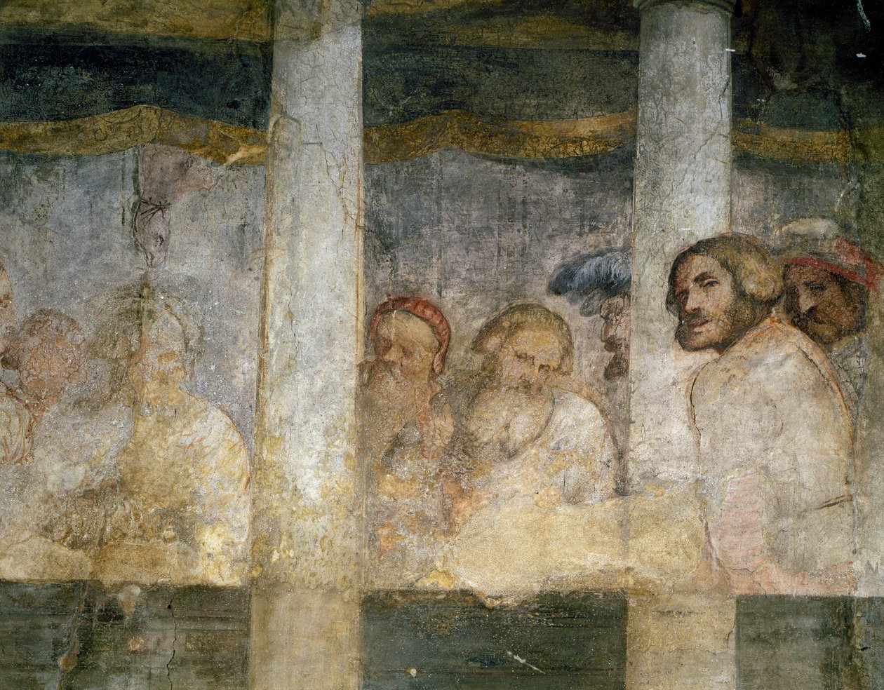 Detail from Fresco by Romanino Girolamo, Sant