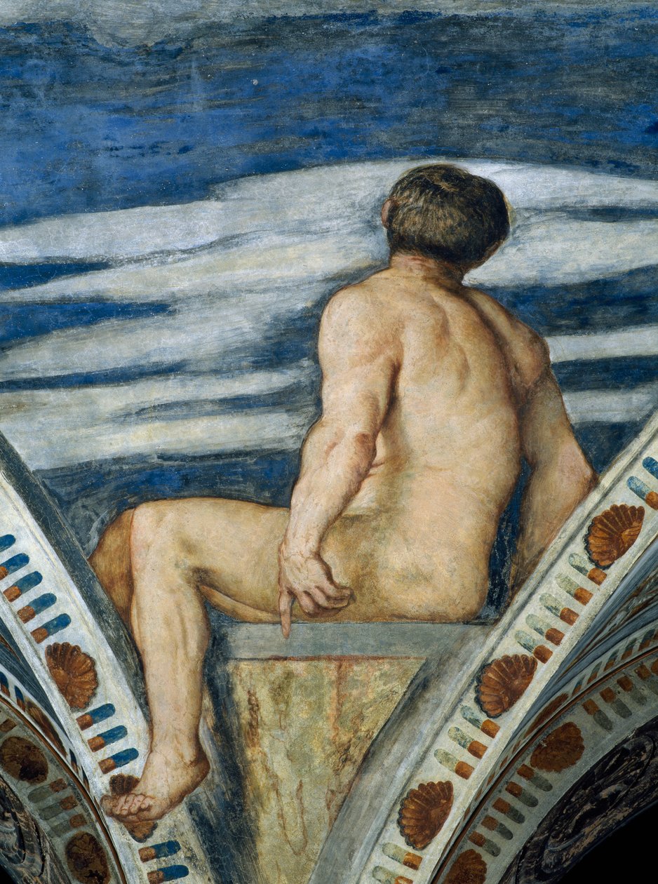 Male Nude (detail) by Girolamo Romanino