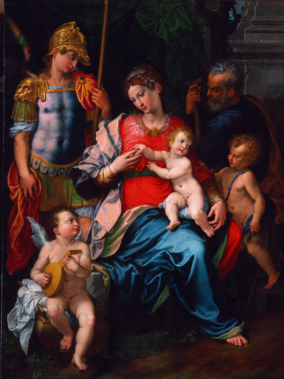 Virgin and Child with Saints John the Baptist, Michael the Archangel and Joseph, 1545 by Girolamo Sciolante da Sermoneta