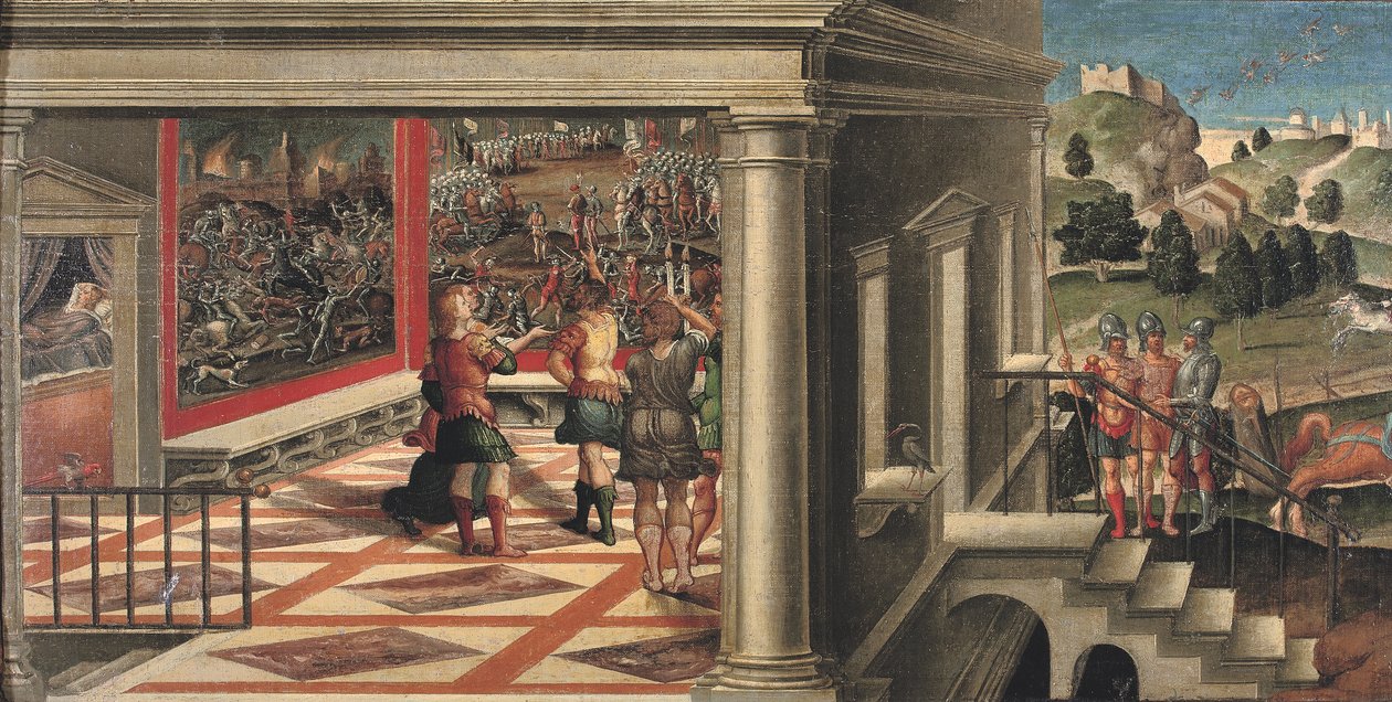 Scenes from Orlando Furioso (detail) by Girolamo da Santacroce