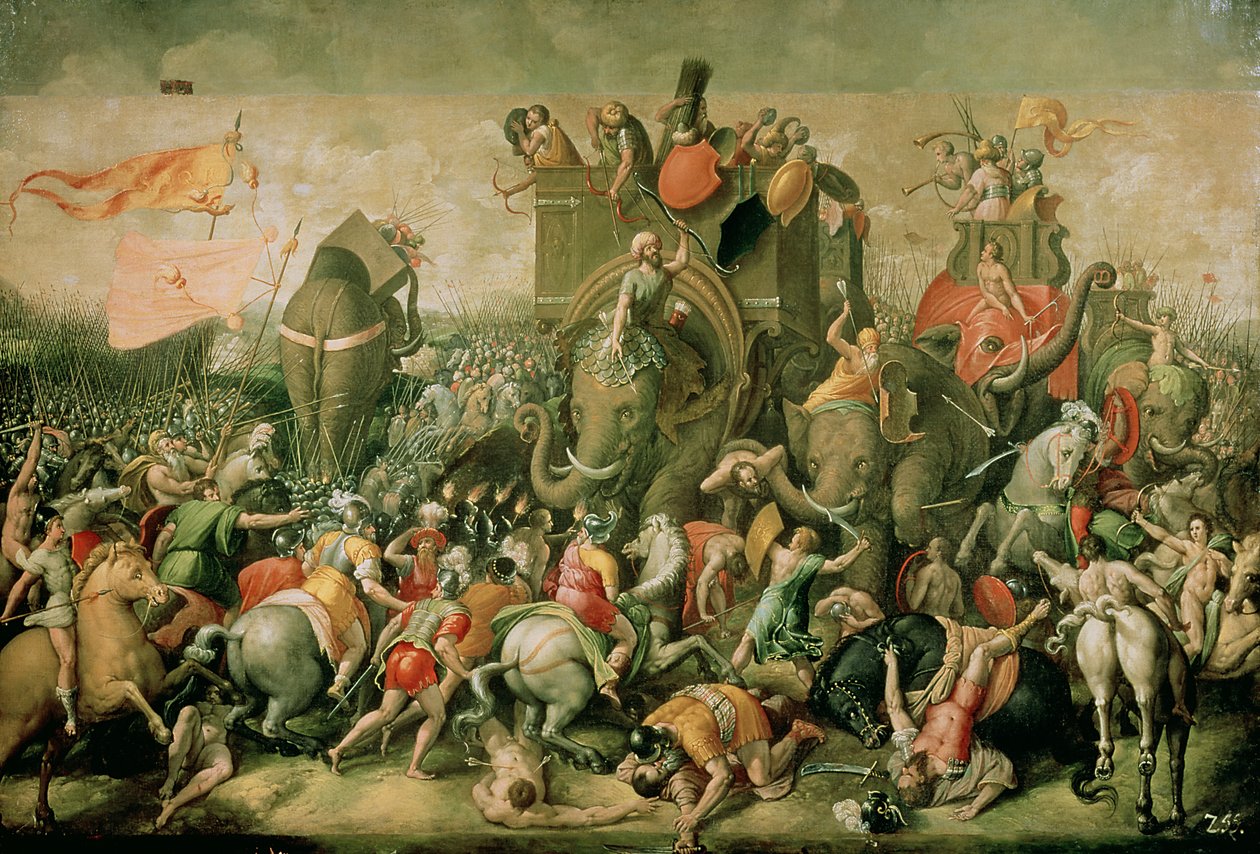 The Battle of Zama, 202 BC by Giulio Romano