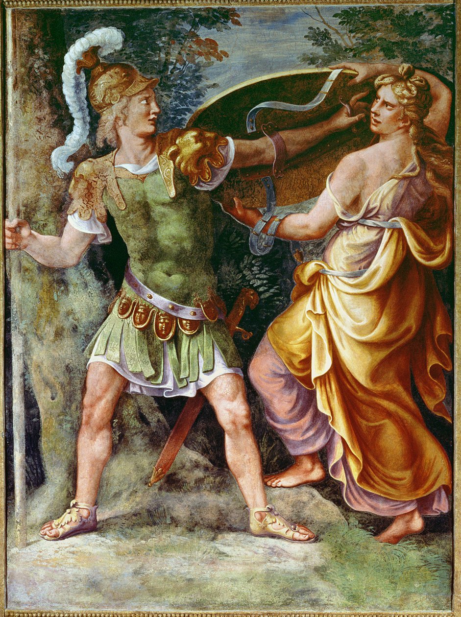 Thetis giving Achilles his arms by Giulio Romano