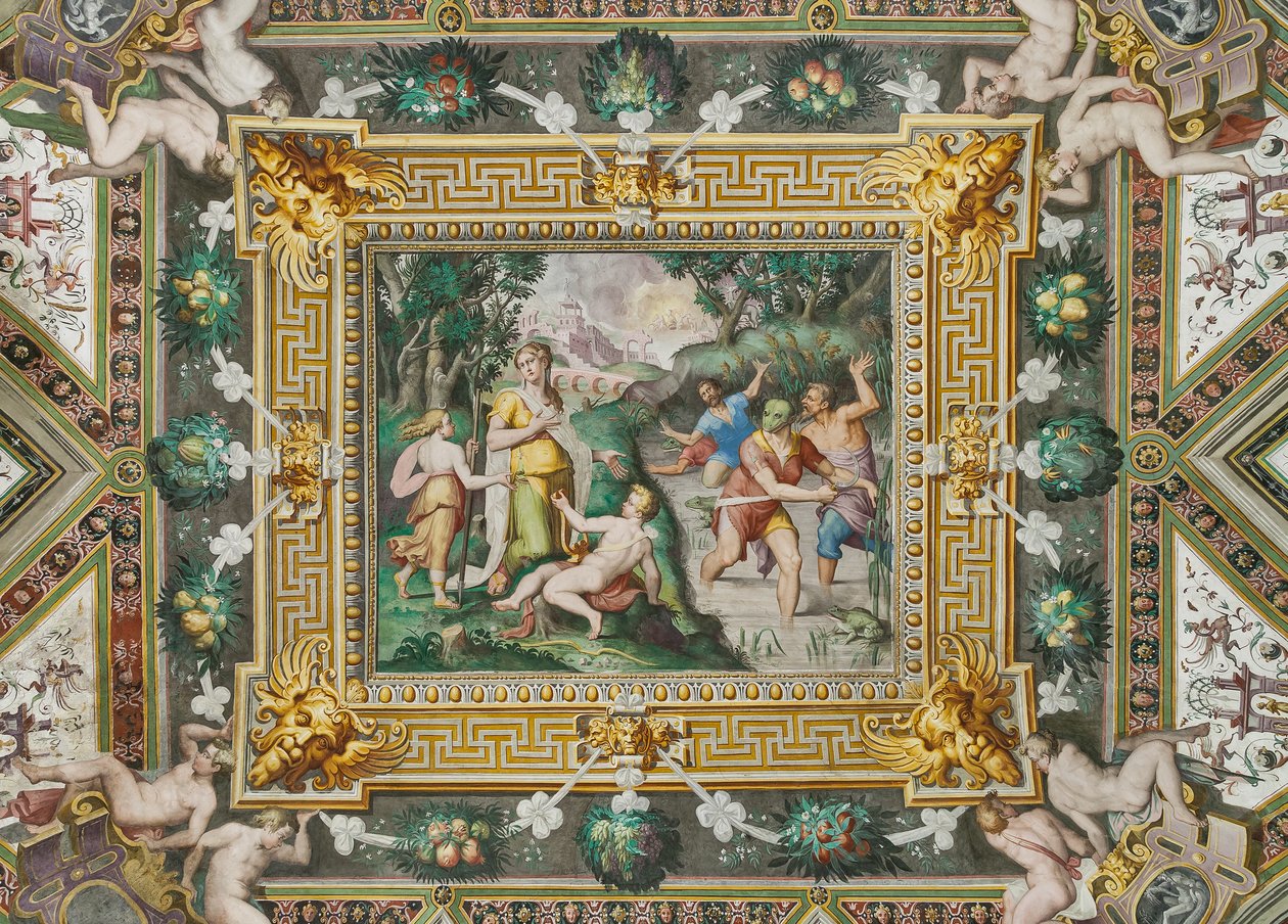 Hall of Latona: the Goddess, Rocca dei Rossi, San Secondo, Parma, Italy by Giulio (school of) (attr.to) Romano