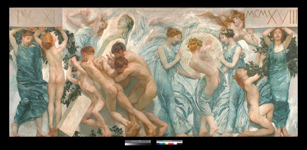 Diptych: The Fete (La Sagra) by Giulio Aristide Sartorio
