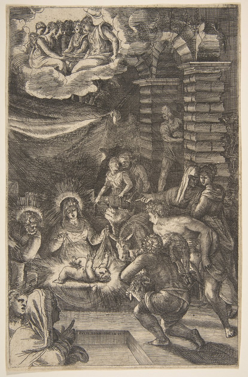 Adoration, ca. 1550-65 by Giulio Bonasone