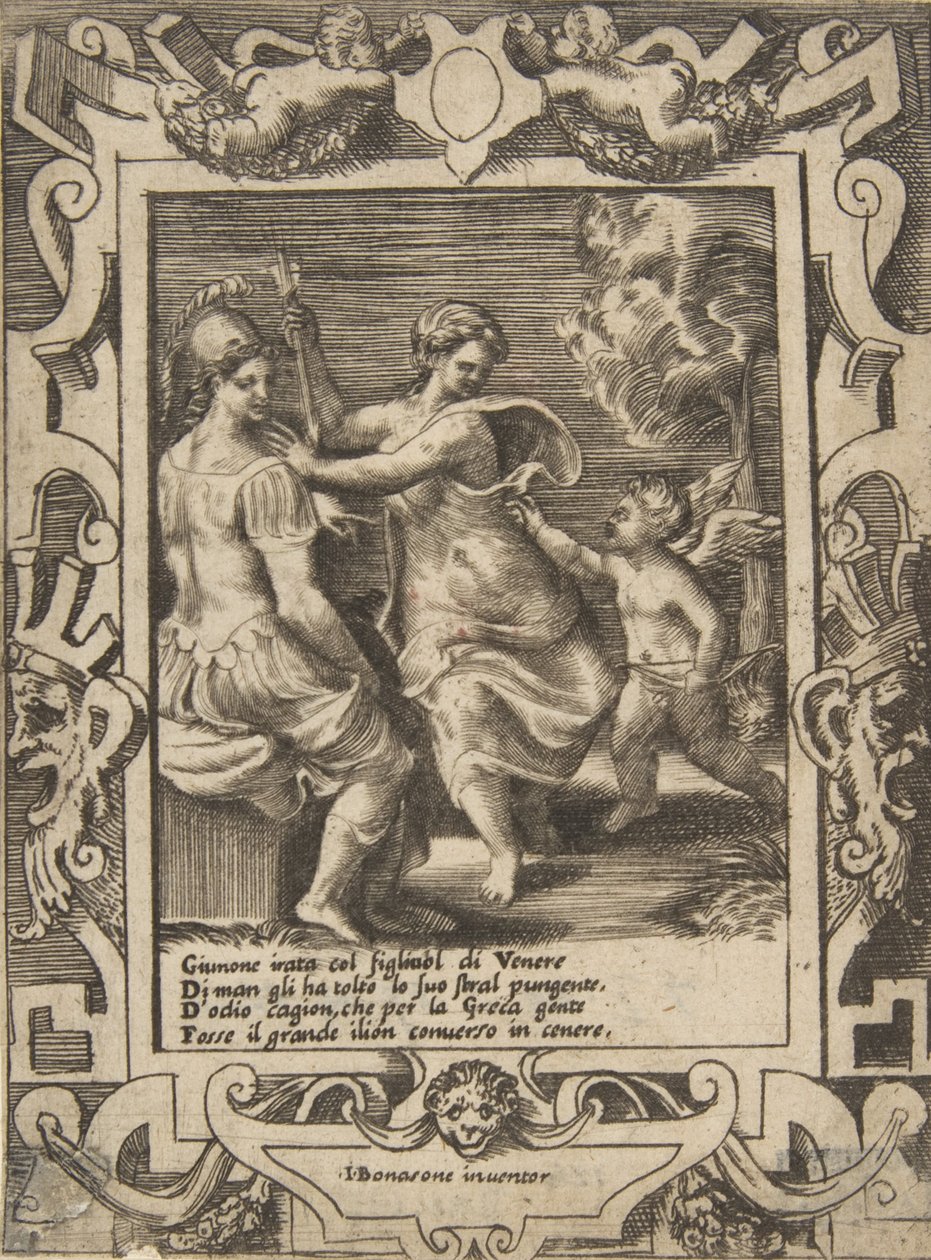 Athena Seated Near Juno Who Has Taken Away Cupid