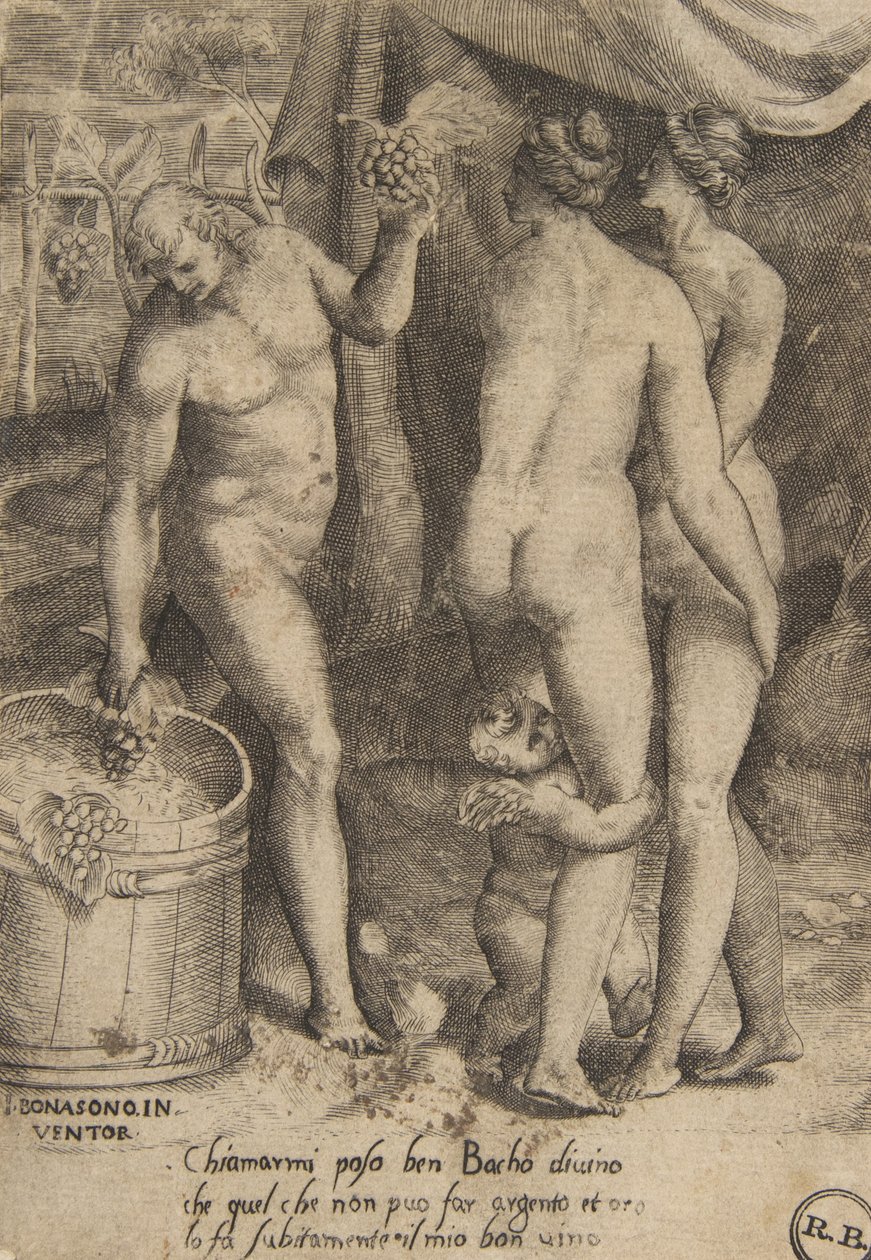 Bacchus Giving Grapes to Women, from 
