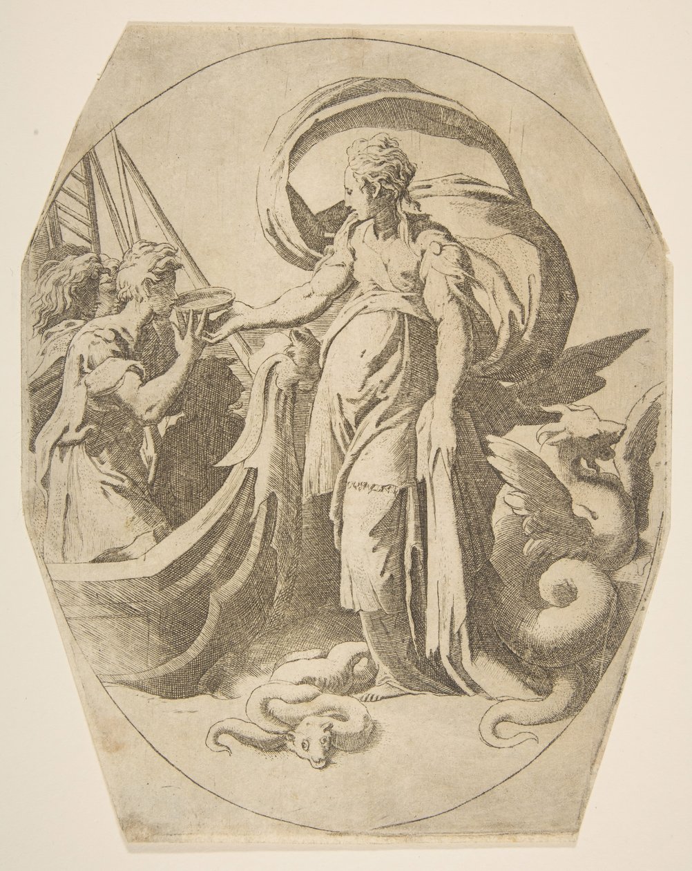 Circe and the Companions of Ulysses by Giulio Bonasone