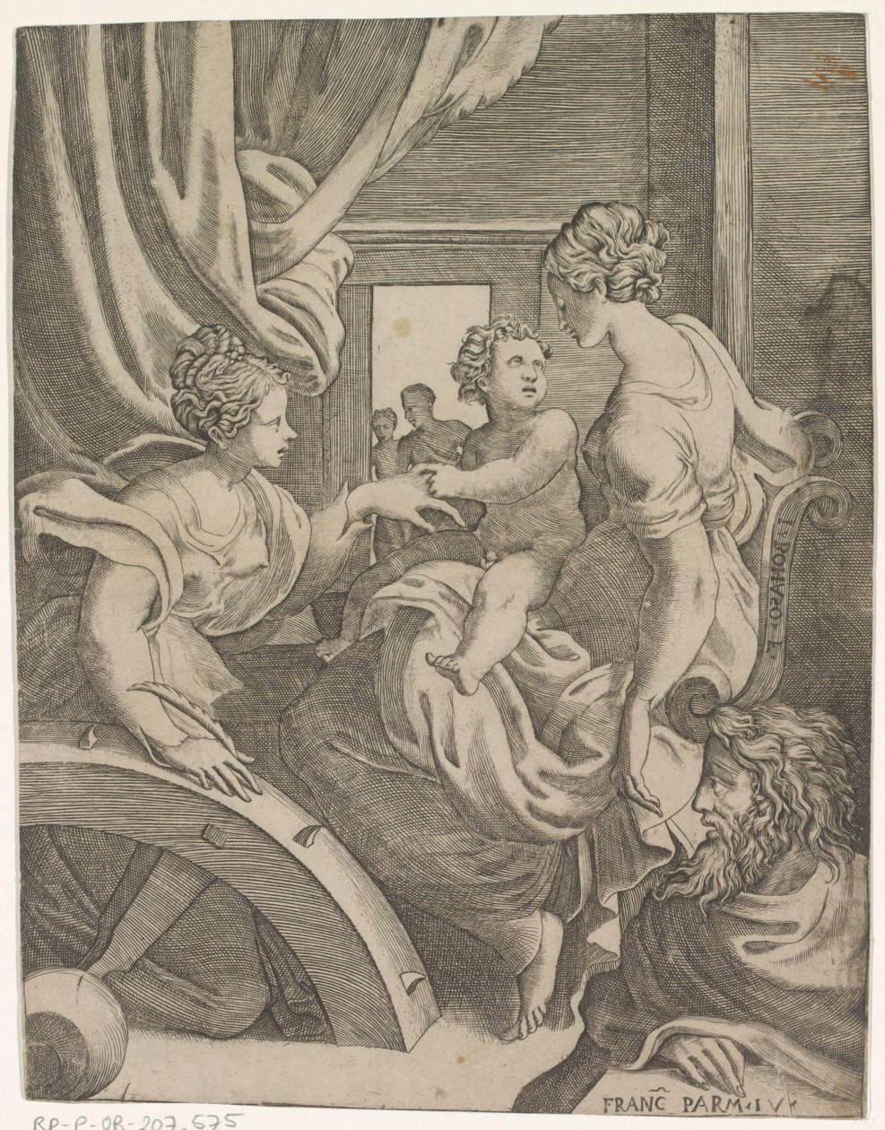 Mystical Marriage of Saint Catherine by Giulio Bonasone