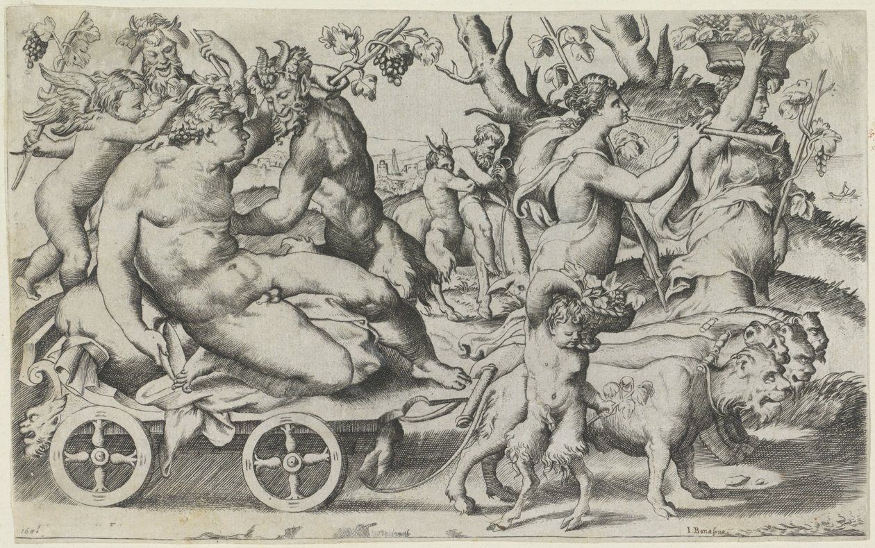 Triumph of Bacchus by Giulio Bonasone