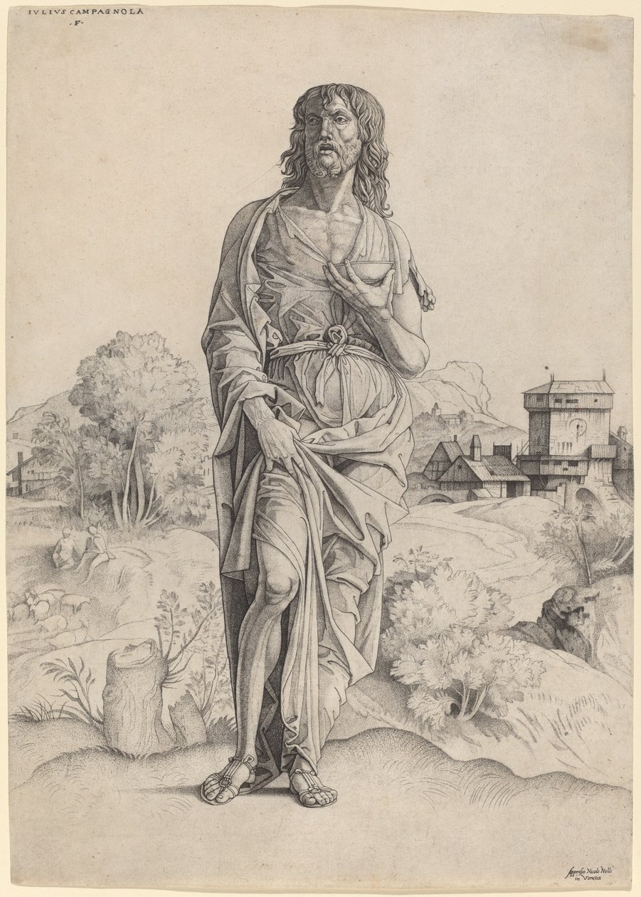 Saint John the Baptist by Giulio Campagnola