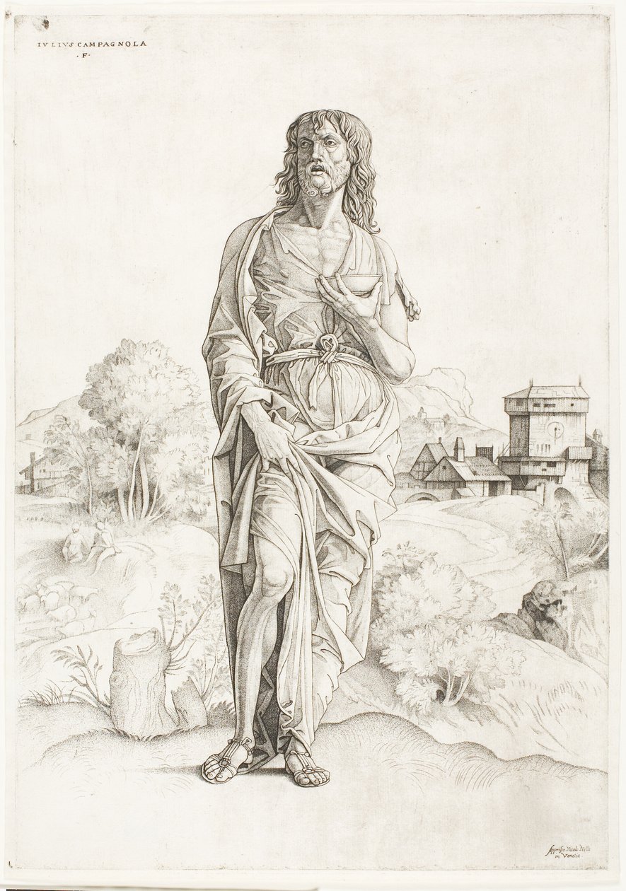 Saint John the Baptist by Giulio Campagnola