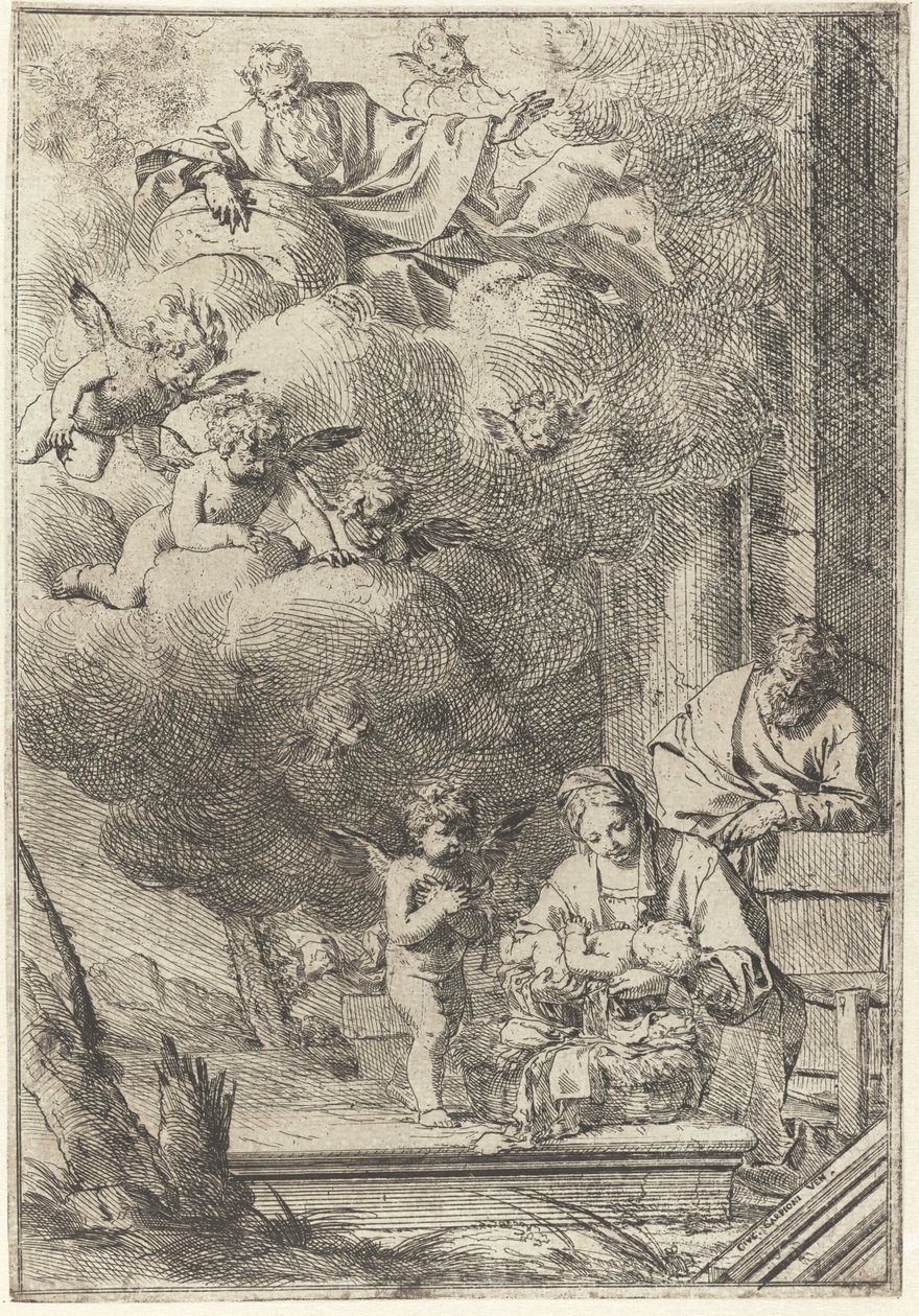 Birth of Christ by Giulio Carpioni (I)