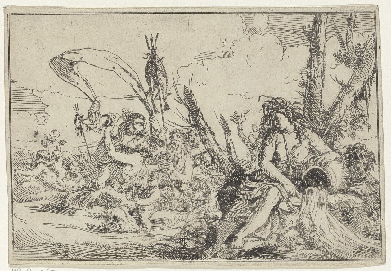 Water (series title: The Four Elements) by Giulio Carpioni (I)
