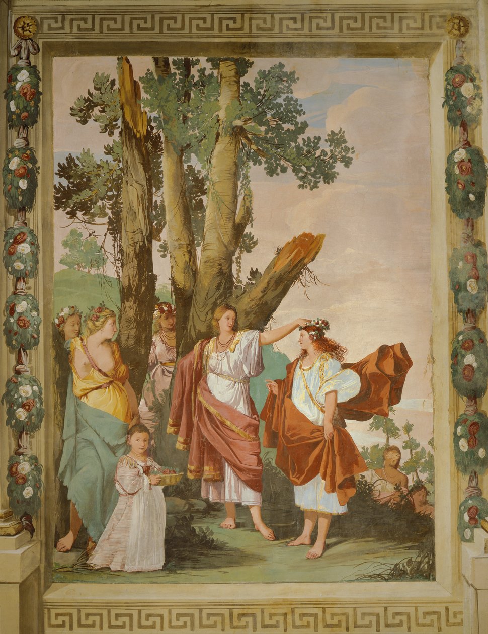 Crowning of the Nymph Amaryllis, Winner of the Race by Giulio Carpioni