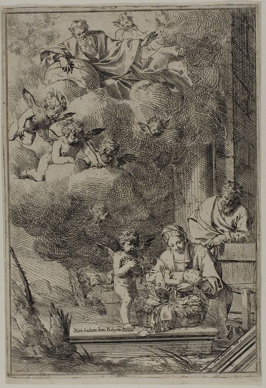 Holy Family by Giulio Carpioni