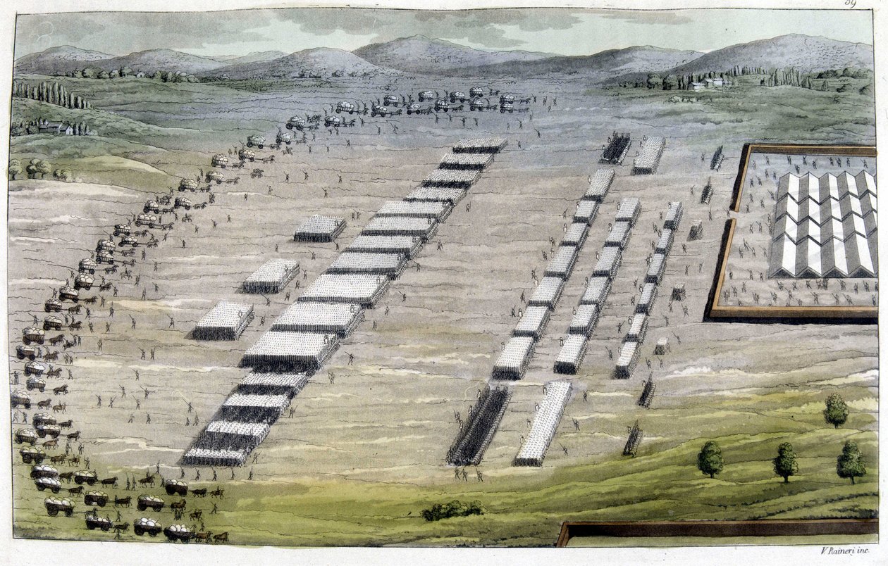 Camps of Germans and Romans - in 