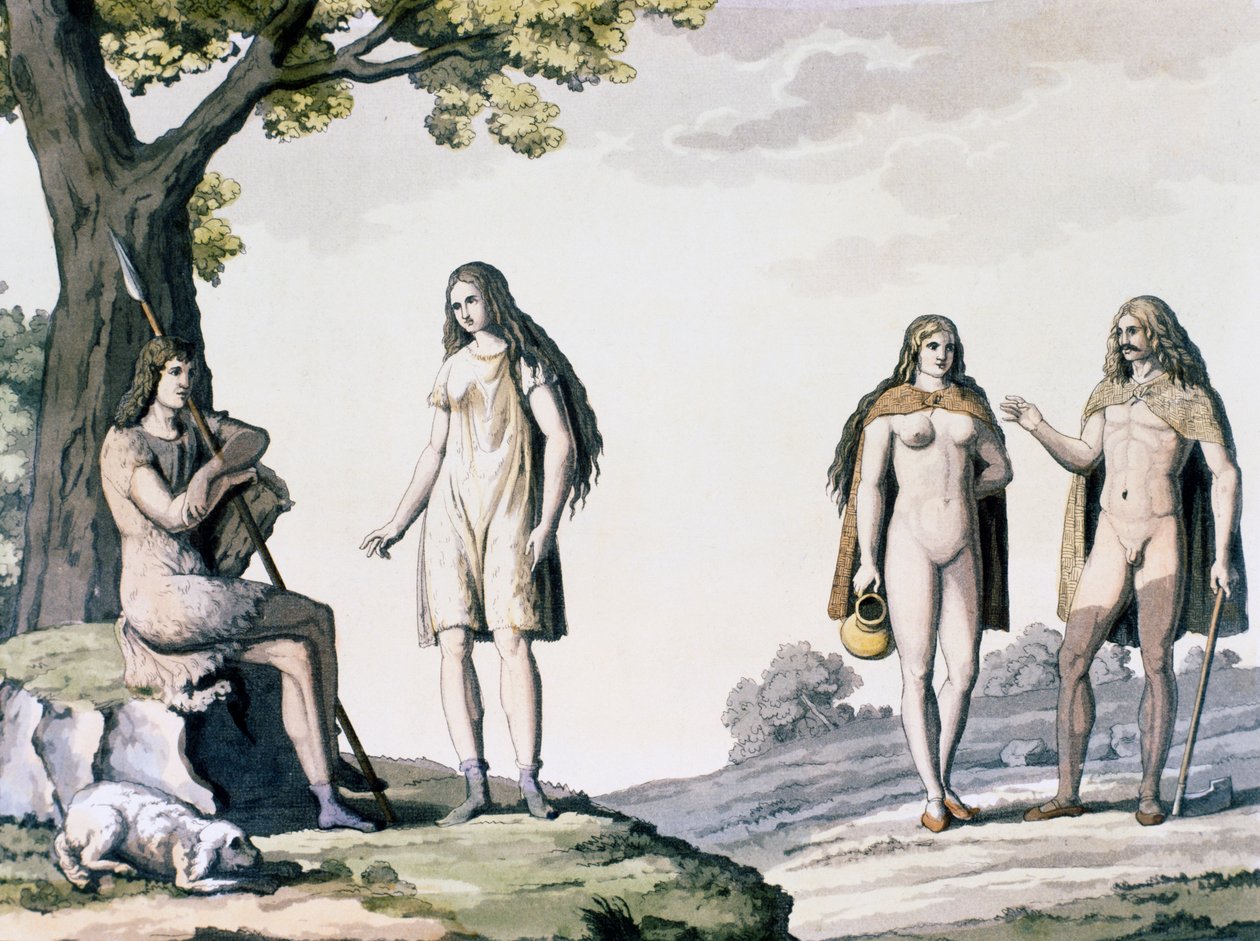 Costumes of ancient Germans by Giulio Ferrario