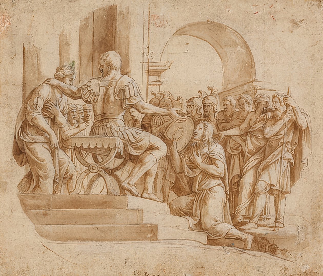 The Continence of Scipio. Around 1530/32 by Giulio Romano