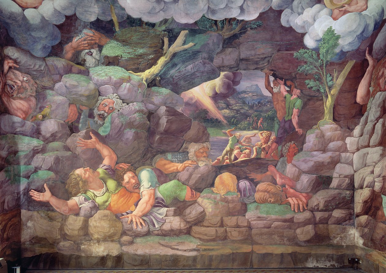 Sala dei Giganti, destruction of the giants by Jupiter