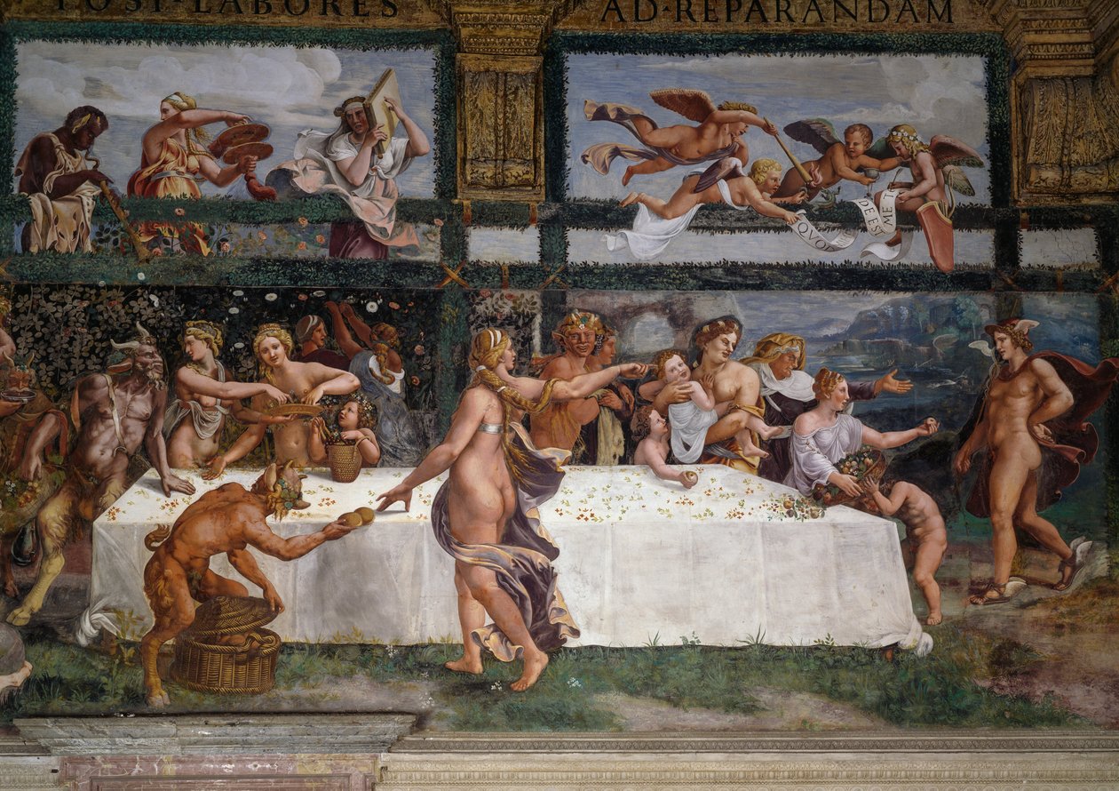Wedding Feast or Banquet of Gods (detail) by Giulio Romano
