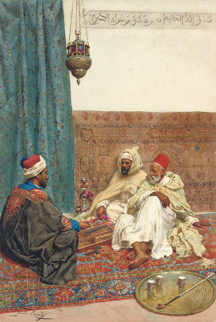 A Game of Tavli by Giulio Rosati