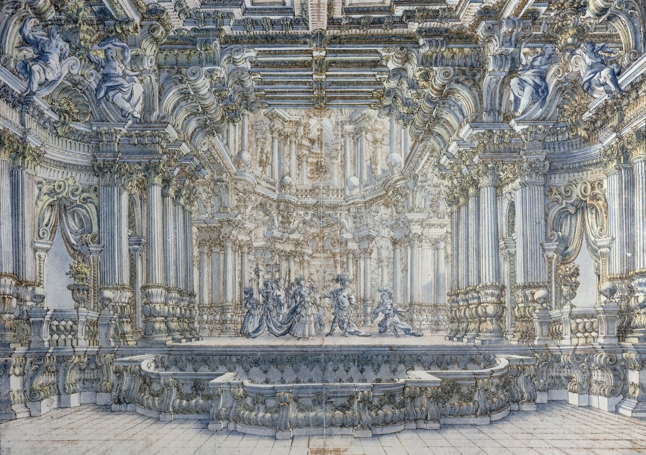 Theatre Stage Set by Giuseppe Bibiena: Buy fine art print