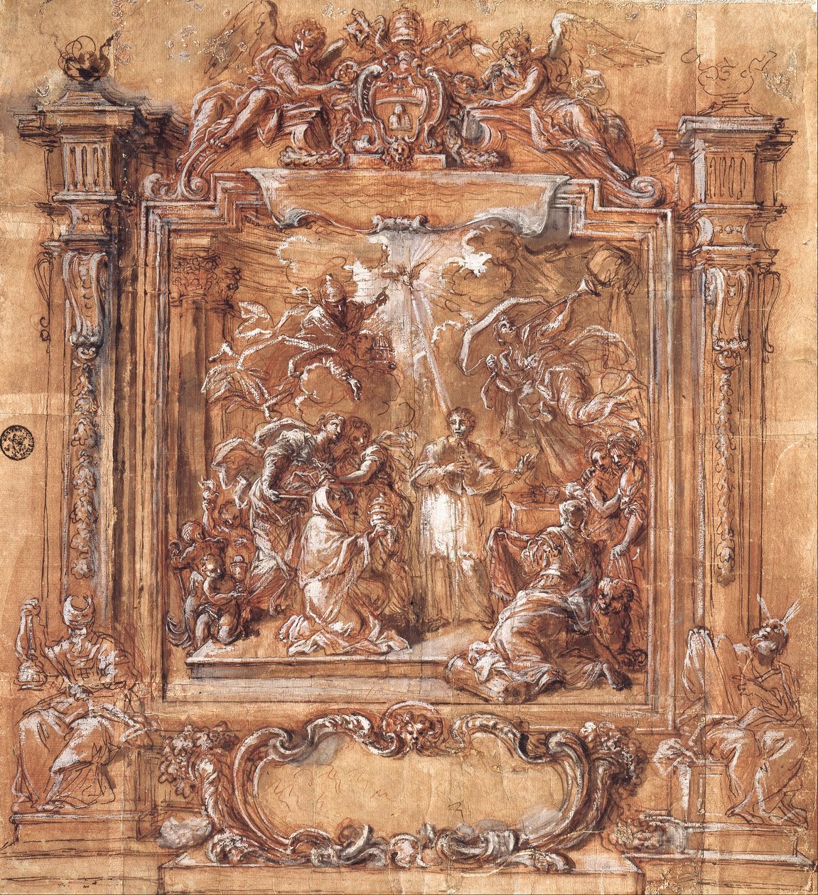 Cardinal Albani is Offered the Tiara by Giuseppe Passeri