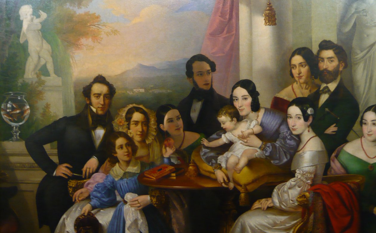 Portrait of the Senigaglia Family by Giuseppe Tominz