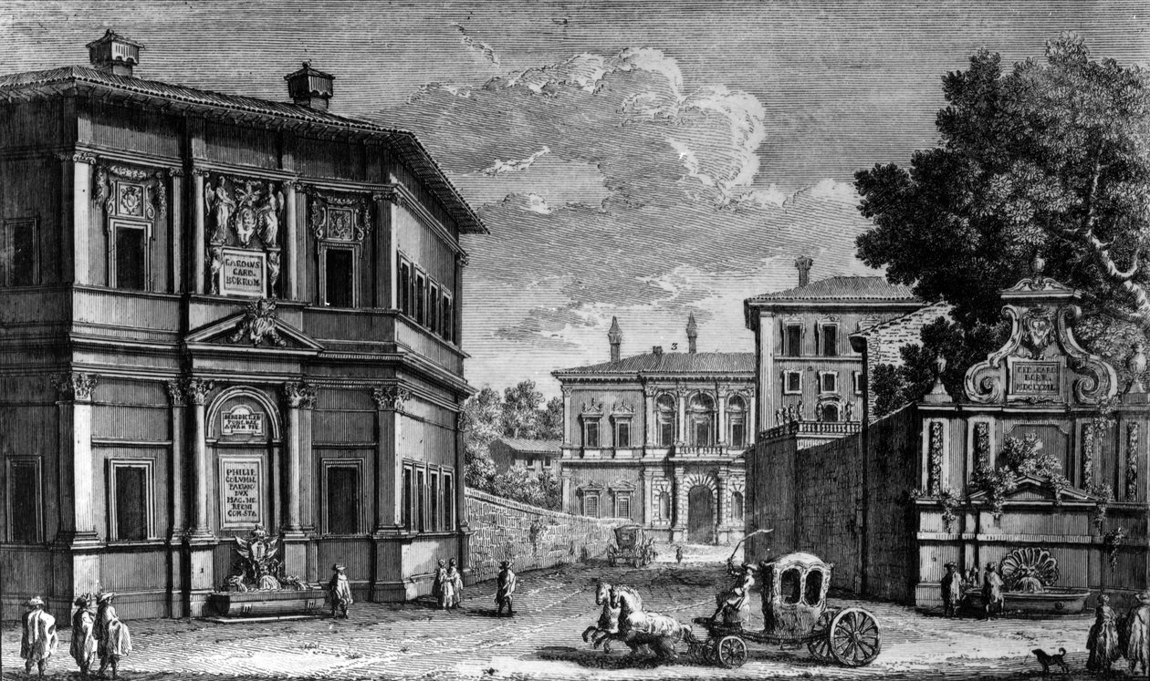 View of the Casino della Vigna and the Villa Giulia Beyond, c.1761 by Giuseppe Vasi