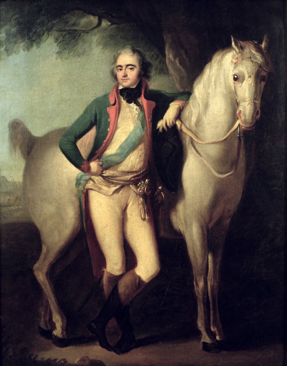 Prince Josef Anton Poniatowski by his horse by Giuseppe or Josef Grassi