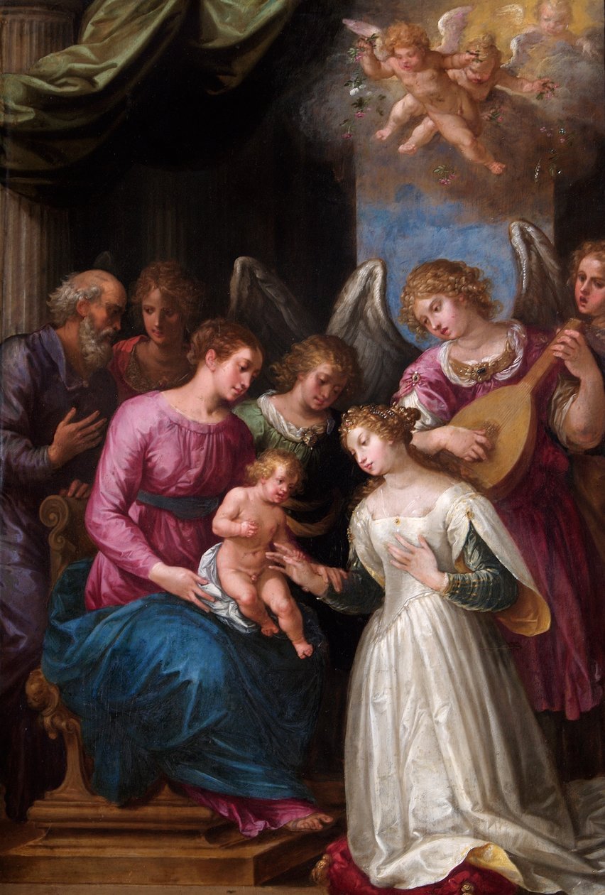 The Mystic Marriage of St. Catherine by Giuseppe (1568 1640) Cesari