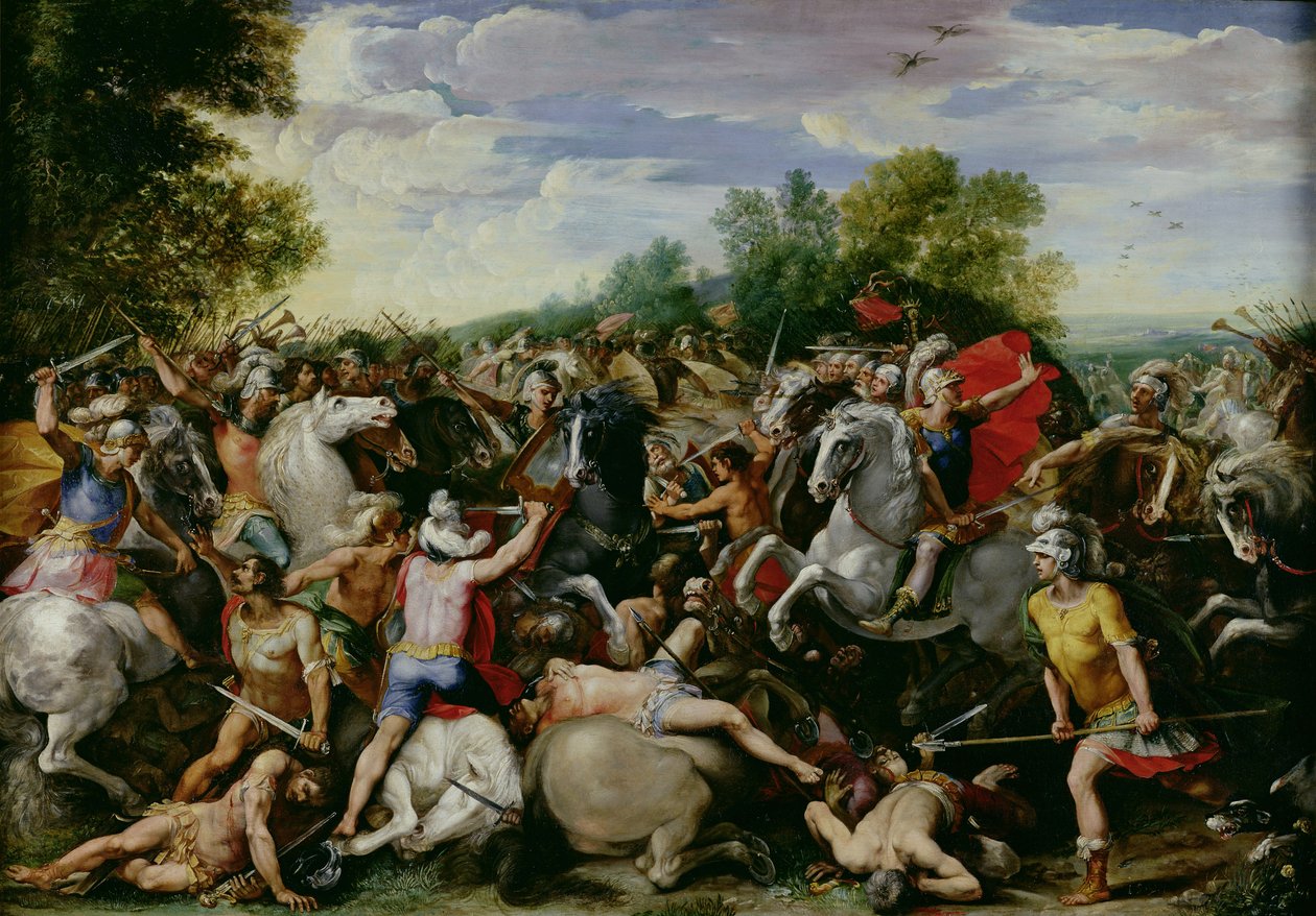 The Victory of Tullus Hostilius over the Forces of Veii and Fidenae by Giuseppe (1568 1640) Cesari