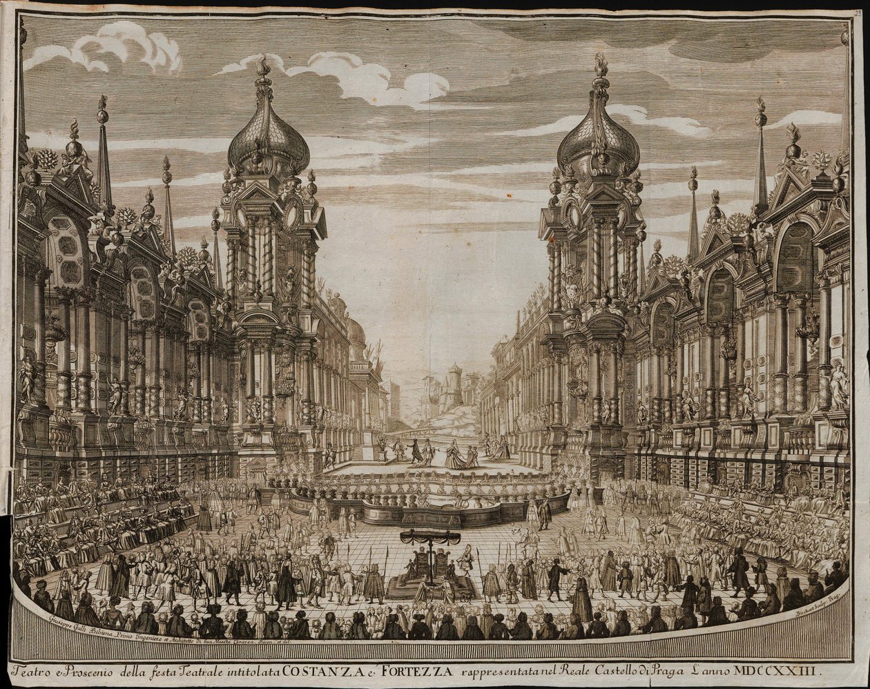 Opera Costanza e Fortezza in the Prague Castle on August 28 by Giuseppe Bibiena