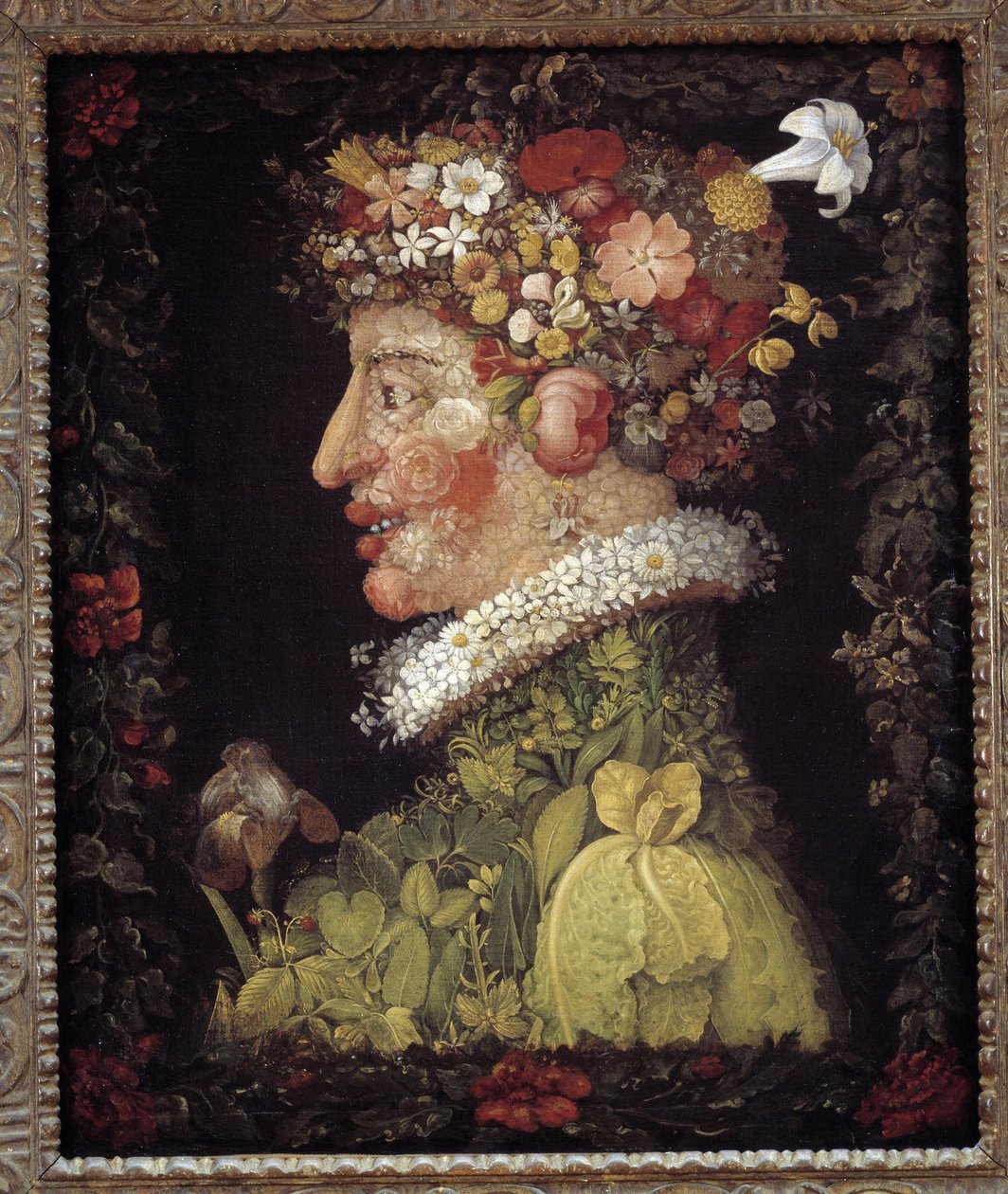 Spring. Allegory about the seasons. Painting by Giuseppe Arcimboldo (1527-1593). Louvre Museum by Giuseppe Arcimboldo