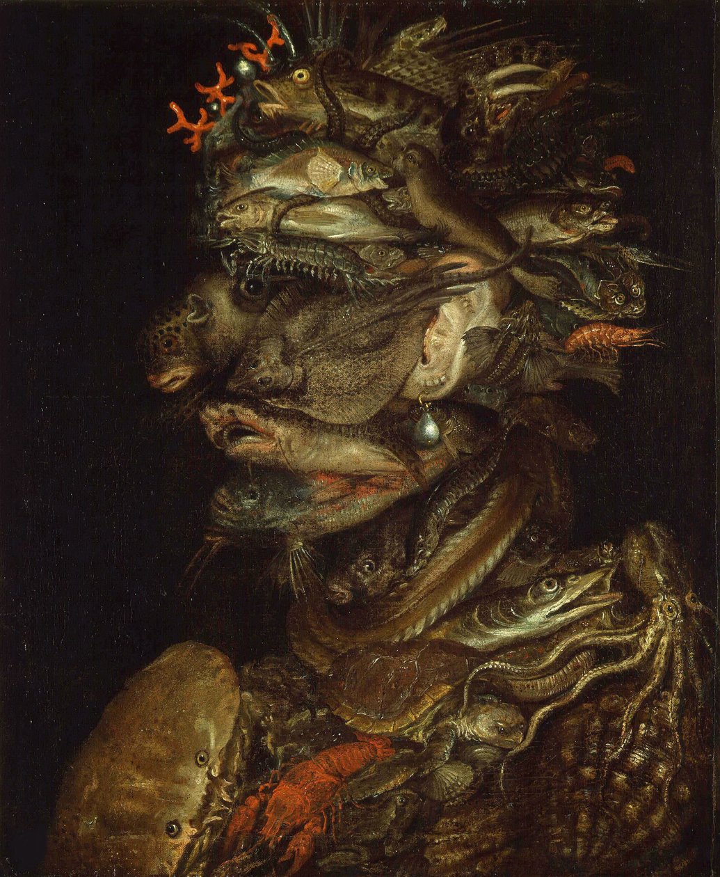 Allegory of Water by Giuseppe Arcimboldo Circle of .