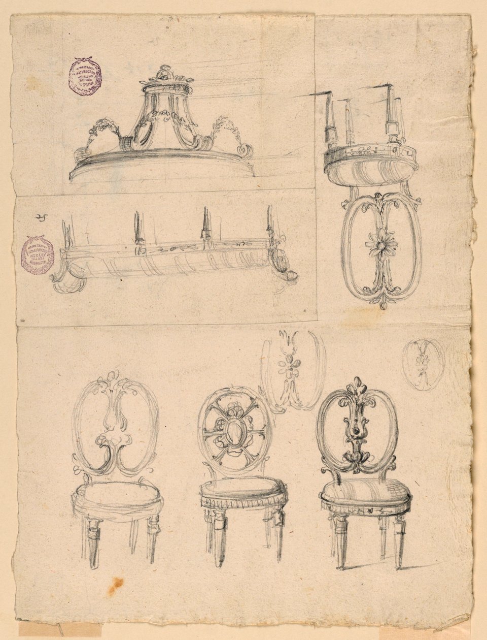 Sketches for Furniture by Giuseppe Barberi