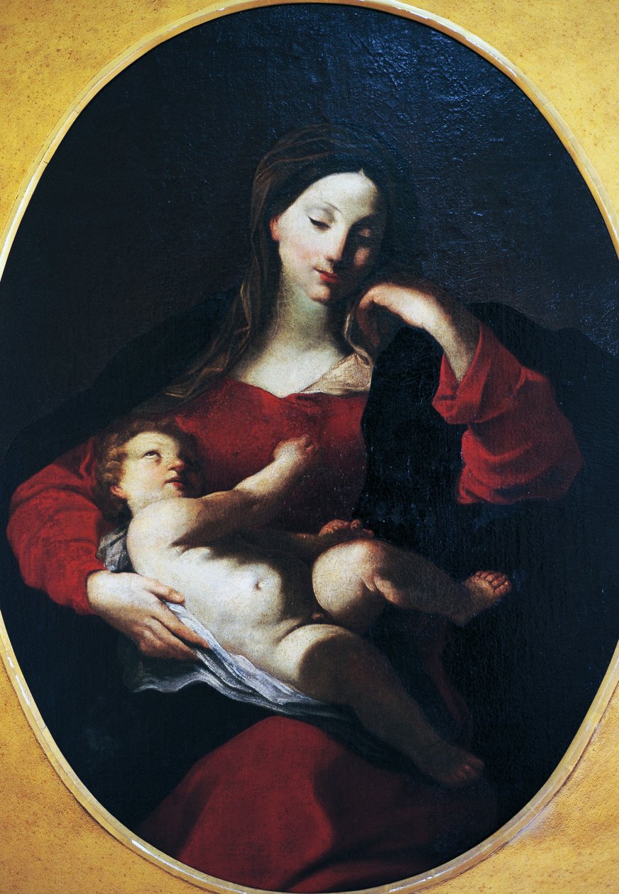 Madonna with child, by Giuseppe Bazzani by Giuseppe Bazzani