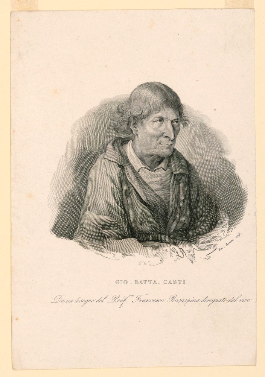 Portrait of Giovanni Battista Casti (1721-1803) by Giuseppe Beretta