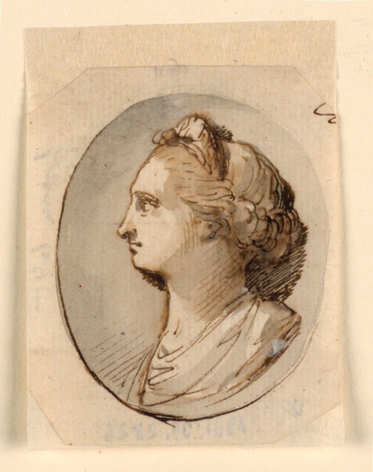 Bust Portrait of a Classical Woman by Giuseppe Bernardino Bison