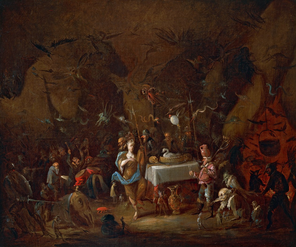 Witches meet, by Giuseppe Bernardino Bison, oil on canvas, Italy by Giuseppe Bernardino Bison