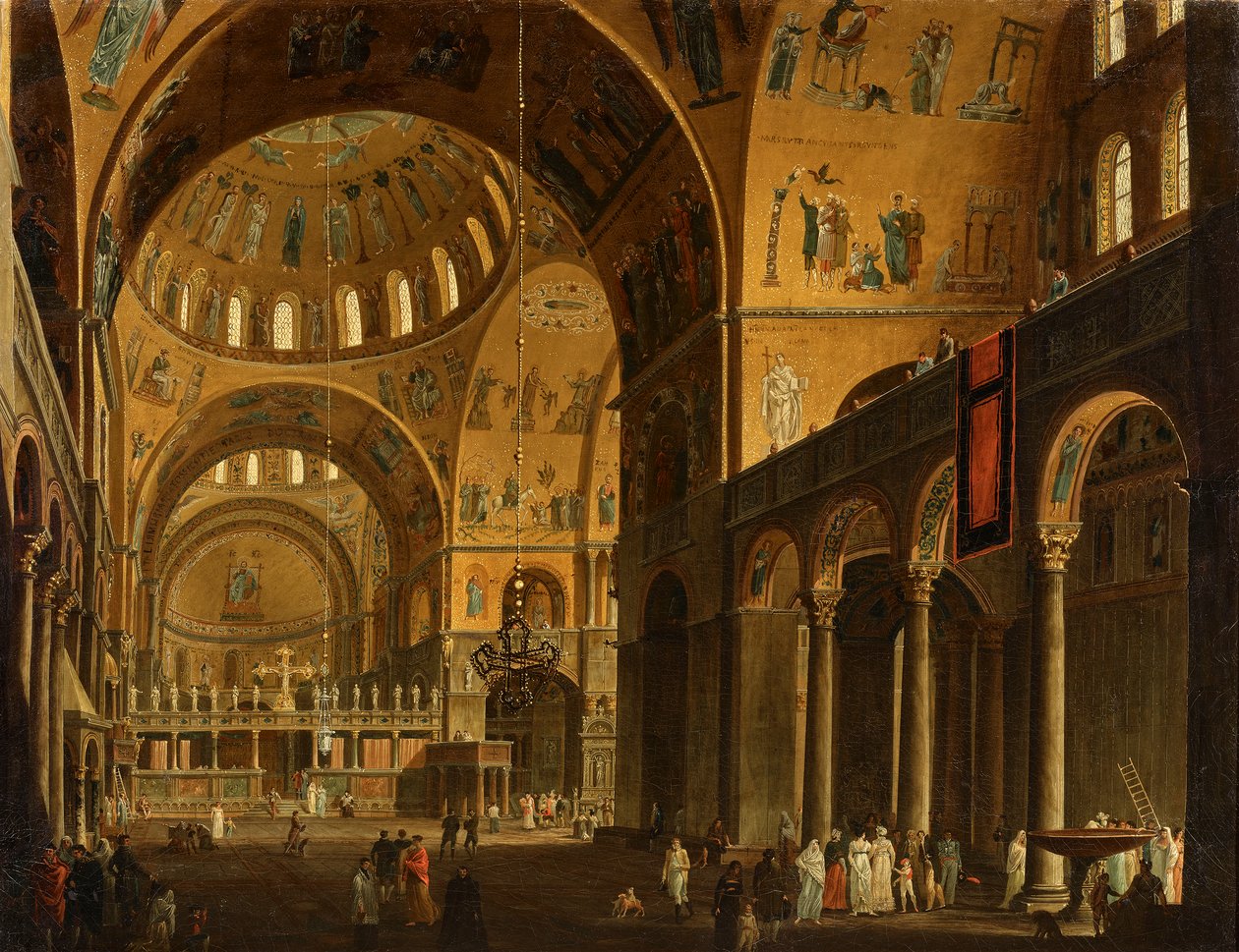 The Interior of San Marco by Giuseppe Borsato