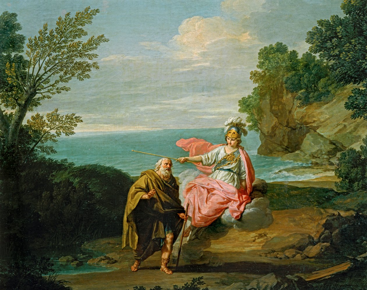 Goddess Athena Disguises Ulysses as Beggar by Giuseppe Bottani
