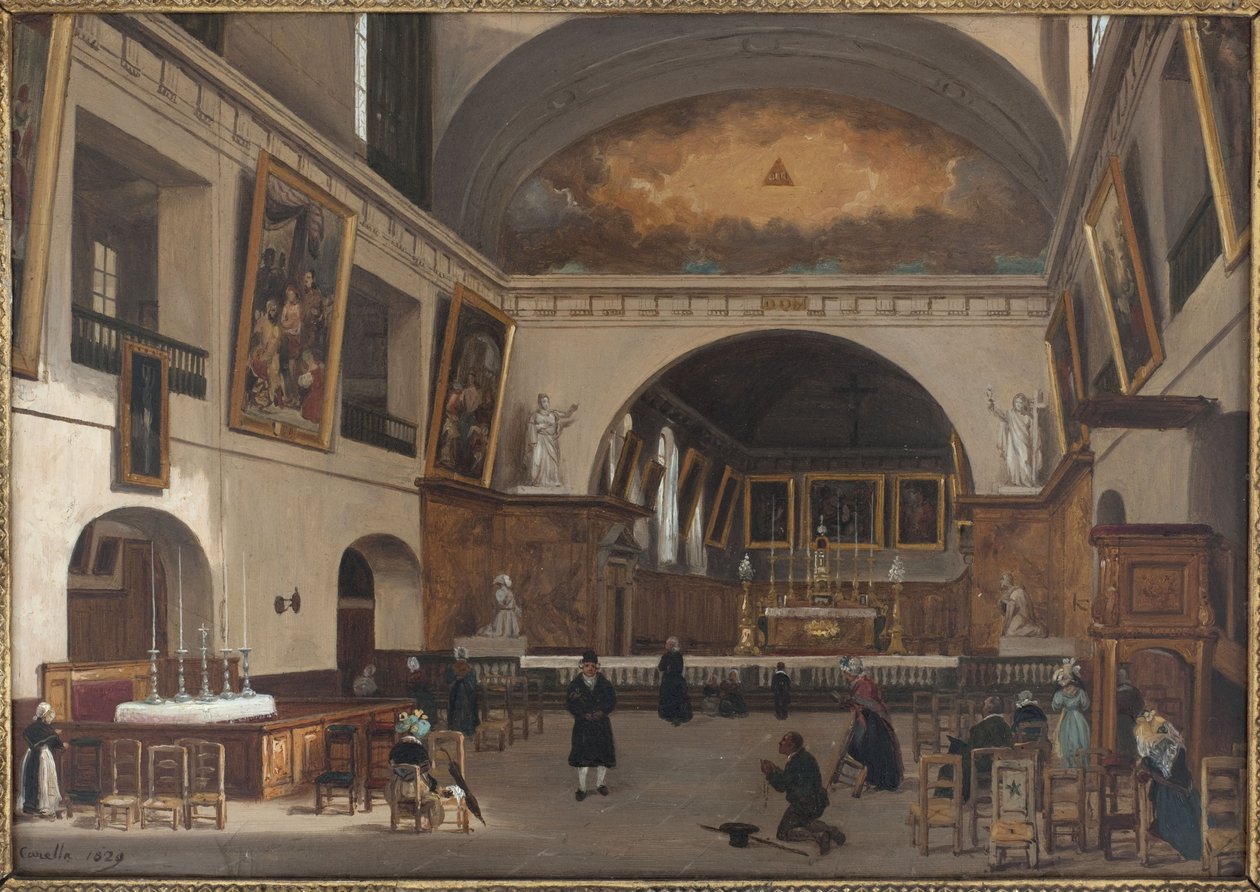 Interior of Saint-Jean-Saint-François Church by Giuseppe Canella